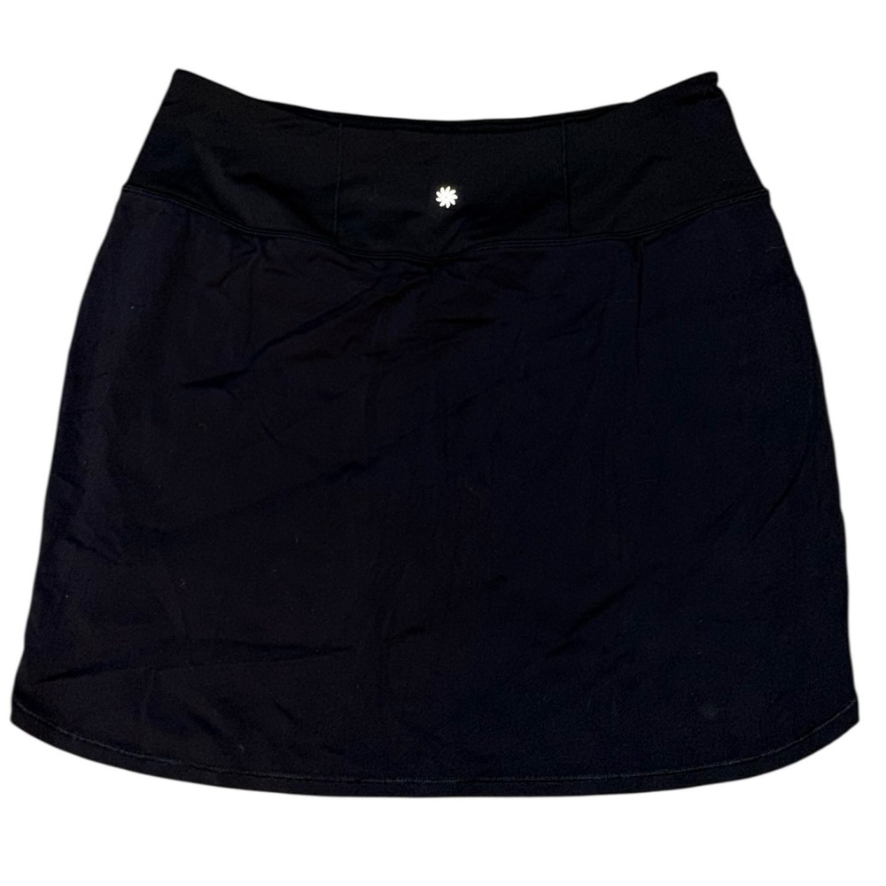 Athleta Womens Fairway Golf Skort 18" Black Size Large High Rise Preppy Stretch - Picture 2 of 8